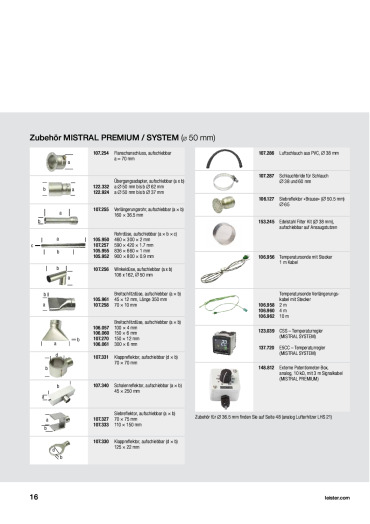 thumbnail of Mistral Premium System – Zubehör