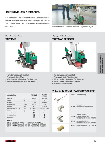 thumbnail of Tapemat-Band-Zubehoer