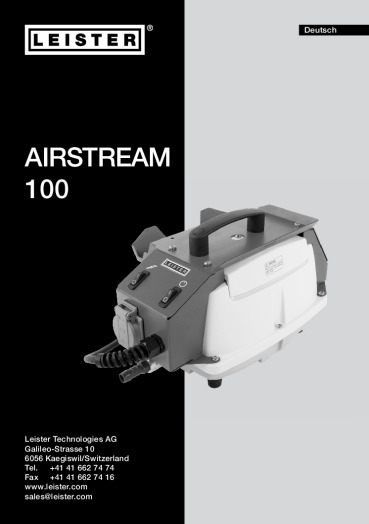 thumbnail of airstream-100-bedienungsaanleitung