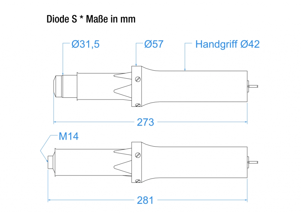 Diode S - technische  Zeichnung