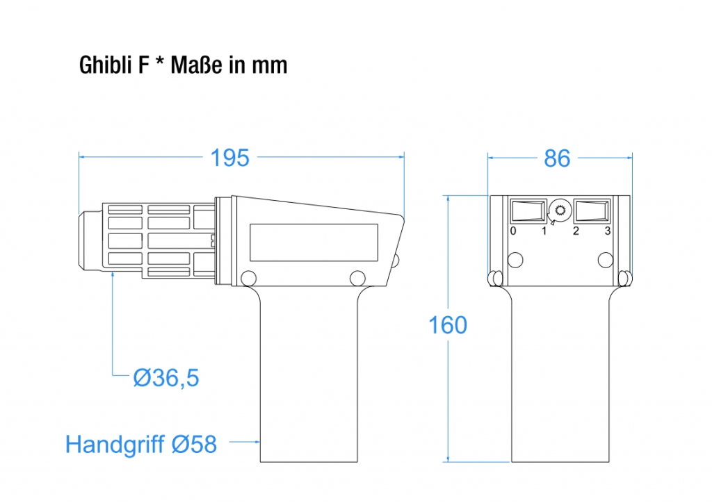 Ghibli F - technische Zeichnung