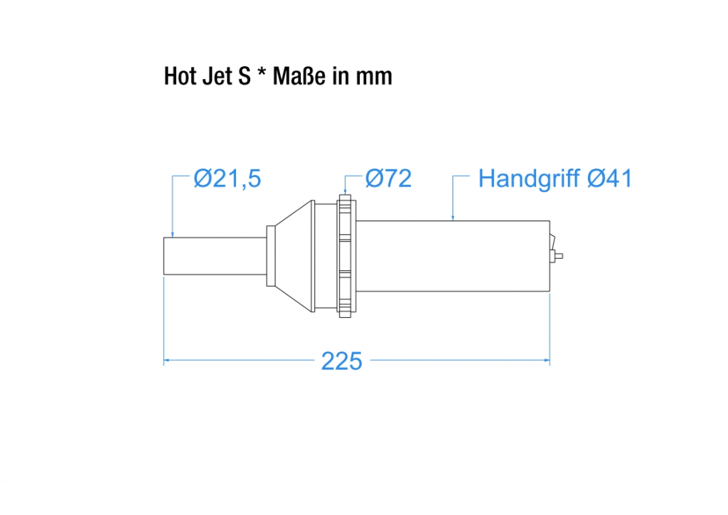 Hot Jet S - technische Zeichnung