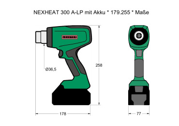 thumbnail of nexheat-300-a-lp-mit-akku-masse-und-zeichnung