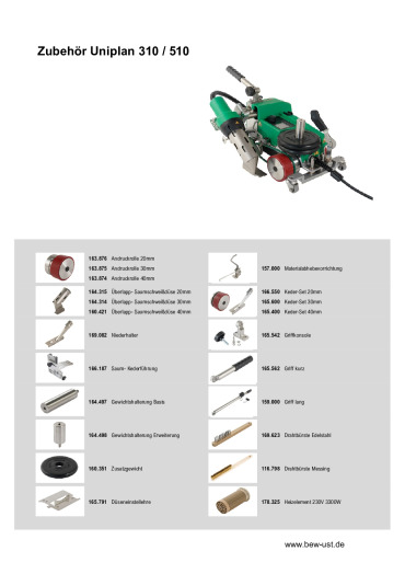 thumbnail of uniplan-310-zubehoer