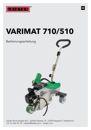 Varimat 710 - Bedienungsanleitung